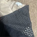 Loft NWT Ann Taylor  Dress Sz 12 Tall Black Eyelet Strapless Cocktail Party Dress Photo 3