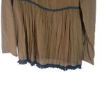 Live Happy Women's Size S/M Sage Green‎ Sheer Boho Long Sleeve Babydoll Top Photo 2