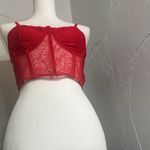 Chic Red Lace Bralette Size L Photo 6
