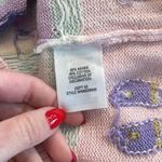 Nordstrom NWT Vintage Embroidered Shoes Makeup Jewelry Theme Cardigan Photo 4