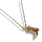 Keachains Cowboy Boot 18k Gold Plated Stainless Steel Twist Chain Drop Necklace Photo 1