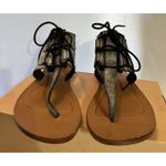 Sorel Boho Summer Boot Distressed Black Leather Lace Up Cage Sandals Size 9 Photo 6