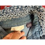 Vintage 90s Denim Shirt L Botton Down Blue 100% Cotton embroidered Details Size L Photo 4