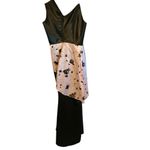 Vintage Handmade Black and Pink Bow Women's formal mermaid Gown Dress Size M Photo 6