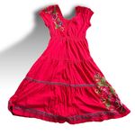 Johnny Was  red embroidered dress size Xs Photo 0