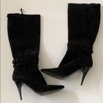 Burberry  Black suede boots heels 37 7 Italy Zipper C Photos for best description Photo 12