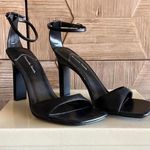 Amanda Smith  Open Toe Black High Heel Sandal Ankle Strap Size 6M Party Photo 0