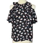 Rebecca Taylor  Rosalie Cold Shoulder Ruffled‎ Silk Top, Size 6 Photo 3