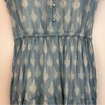 NWT Chelsea & Theodore Lightweight Short Sleeve Blue/White Tiered Midi Dress M Blue Size M Photo 9