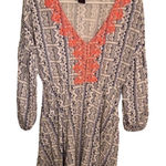 Rock & Roll Cowgirl Boho Dress White Geometric Photo 0