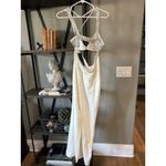 retrofete Fernanda Embellished Asymmetric Maxi Dress White/Silver Womens Size Sm White Photo 12