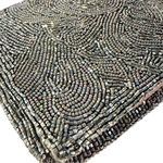 Source Unknown Vintage Beaded Clutch Purse Women's Charcoal Gray Satin Lining Luxury‎ Holiday Photo 1