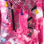 Kate Spade  Broome St. Large Top Handmade Tie Dye Scarf Graphic Tassels‎ 621 Photo 3