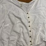 Urban Romantics  Crop‎ top Blouse small White, Tied Waist, Tiny Flaw Photo 3