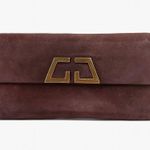 Gucci Vintage Suede Burgundy Long-Continental Style Wallet Photo 0