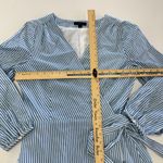 J.Crew Dress Womens Size 6 Blue White Striped Cotton Poplin Wrap Photo 7