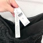 Anthropologie NWT  Eva Franco Floral Lace Strapless Mini  Black Cocktail Dress 8 Photo 4