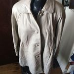 Jacqueline Ferrar S white 100% leather vintage long coat Photo 0