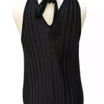 Swatch Color Womens size small black sparkly Pleated Mock Neck Top Photo 2