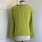 Grizas 100% linen button up cardigan lime green Size L Photo 10