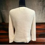 Jones New York Country Cream White Open Cable Knit Sweater Women's Small Casual Photo 2