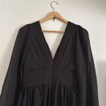 Amazon  Black Maxi Dress with V-Neck and Slit NWOT Photo 3