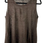 Lafayette 148 XL Brown 100% Linen Sleeveless Tank Lagenlook Minimalist Capsule Photo 0