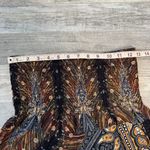 Lofbaz viscose black feather pattern harem pants smocked waist size large M34 Photo 4