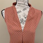 Loft Orange & White Sleeveless Top Photo 2