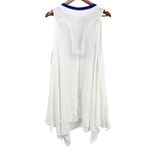 For Cynthia  Swimsuit Cover Up Womens‎ Medium Embroidered Shark Bite White Beachy Photo 1