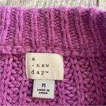 A New Day Size Medium Purple Crewneck Pullover Sweater. Photo 3