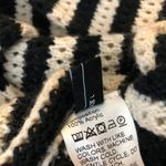 Dazy Striped Black Ivory Crochet Knit Sweater Oversized L Size L Photo 3