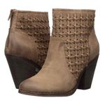 Fergalicious Ankle Boots Worthy Sand Brown Leather Booties Size 12M New in Box Photo 1