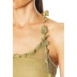 Cult Gaia  Alonza Knit Dress in Gold Large New Womens Mini Metallic Cocktail Photo 3