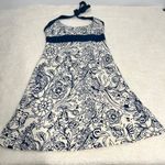 Patagonia  Womens Navy Blue and White Organic Cotton Halter Dress Size S Photo 5