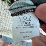 Farm Rio  WOMENS PERITE OPEN BACK Floral Black Top with Striped Sleeves Photo 10