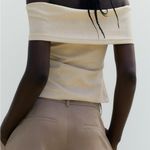 ZARA  Elegant Cream Off-Shoulder Women's Top Photo 5