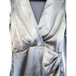 ZARA Wrap Satin Effect “Grey Green” Dress Blogger Favorite Womens X-Small Photo 7