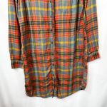 Toad & Co  Medium Shirt Dress Plaid Tunic Belted Long Sleeve Button Western 1802 Photo 4