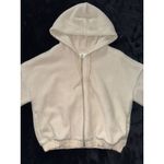 Offline By Aerie Women's Sherpa Cropped Jacket Hooded Pockets Full Zip Sz Small Photo 1