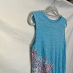 J.Jill Love Linen Tank Womens Top Sz S Aqua Coastal Boho Paisley Linencore chic Photo 2