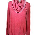 Free People  BEACH Cowl Neck Two Tone Tunic Top Long Sleeve - Medium Photo 0