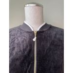 Juicy Couture Black Label Track Velour Ruched Sleeve Jacket Pitch Black Size M Photo 12