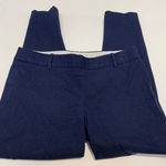J. Crew Women's Flat Front Mid Rise Tapered Chino Navy Pants Size 10 Blue Photo 0