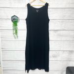Vintage Simply Silk Black Sleeveless 100% Silk Fully Lined Maxi Dress Size 2X Size M Photo 2