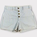 Old Navy Women’s  High Waist Blue Striped Flat Front Shorts Size 8 Photo 0