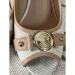 Tommy Hilfiger Peep Toe Cork Wedge Slides with Gold Plated Logo Women’s Size 7 Photo 11