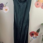 ZARA Hunter Green Midi Satin Cowl Dress - Size - XS Photo 0