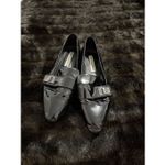 Karl Lagerfeld  black patent leather flats monk strap slip on shoes 9.5 Photo 1