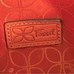 Fossil  Orange Leather Crossbody Bag Photo 13